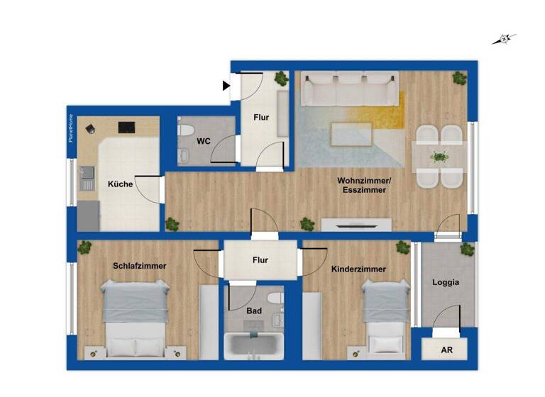 Wohnung zum Kauf 135.000 € 3 Zimmer 78 m² 2. Geschoss Ellen Niederzier 52382