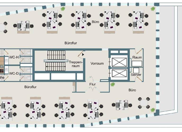 Bürofläche zur Miete - Erstbezug 16 € 421 m² Bürofläche Süd Rosenheim 83022