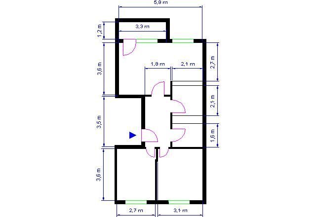 Wohnung zur Miete 347 € 3 Zimmer 57,8 m²<br/>Wohnfläche EG<br/>Geschoss Astonstr. 39 Kroatenhügel Magdeburg 39116