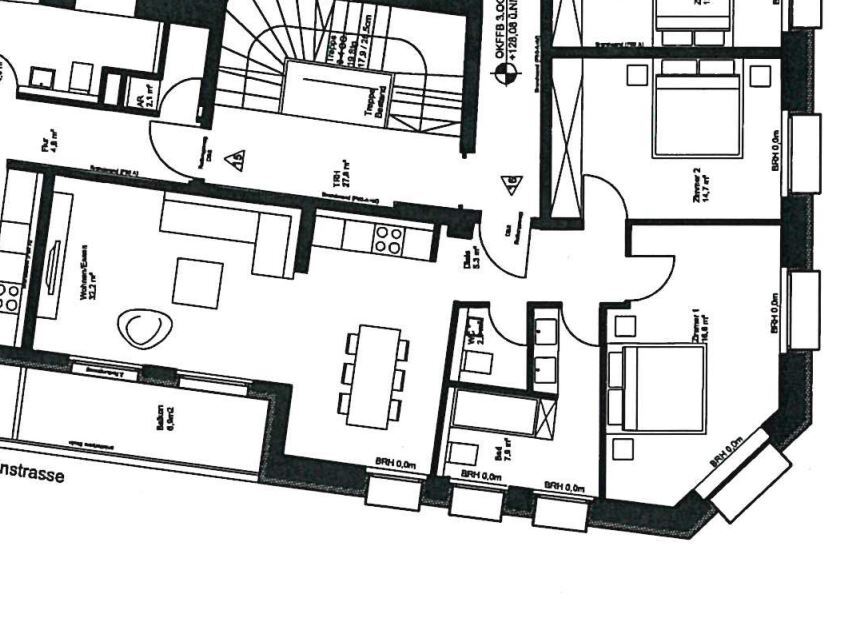 Wohnung zur Miete 1.685 € 3 Zimmer 82 m²<br/>Wohnfläche 3.<br/>Geschoss Bärenstr. 1-3 Zentrum Wiesbaden 65183