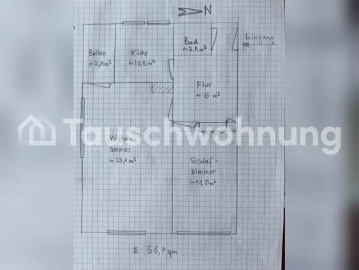 Wohnung zur Miete Tauschwohnung 400 € 2,5 Zimmer 57 m² 4. Geschoss Kreuzberg Berlin 10179