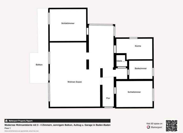 Wohnung zum Kauf 359.000 € 4 Zimmer 98 m² 1. Geschoss Weststadt Baden-Baden 76532