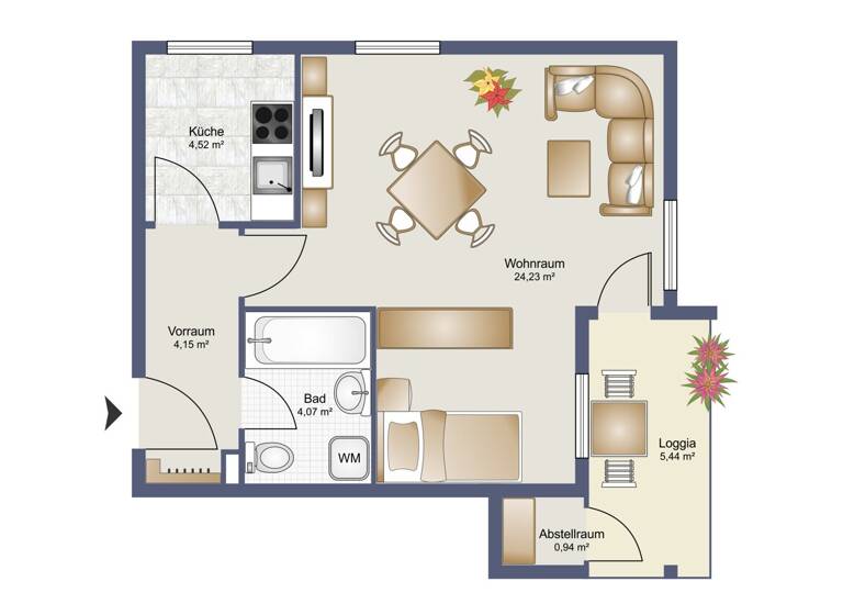 Studio zum Kauf 69.800 € 1 Zimmer 43,4 m² Weitensfeld 9344