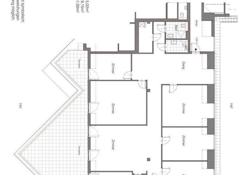 Büro zur Miete 1.547 € 6 Zimmer Wien 1170