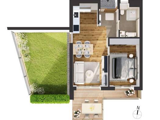 Wohnung zum Kauf - Neubau provisionsfrei 485.000 € 2 Zimmer 44,5 m² 1. Geschoss Alois-Schrott-Straße 18 Arzl Innsbruck 6020