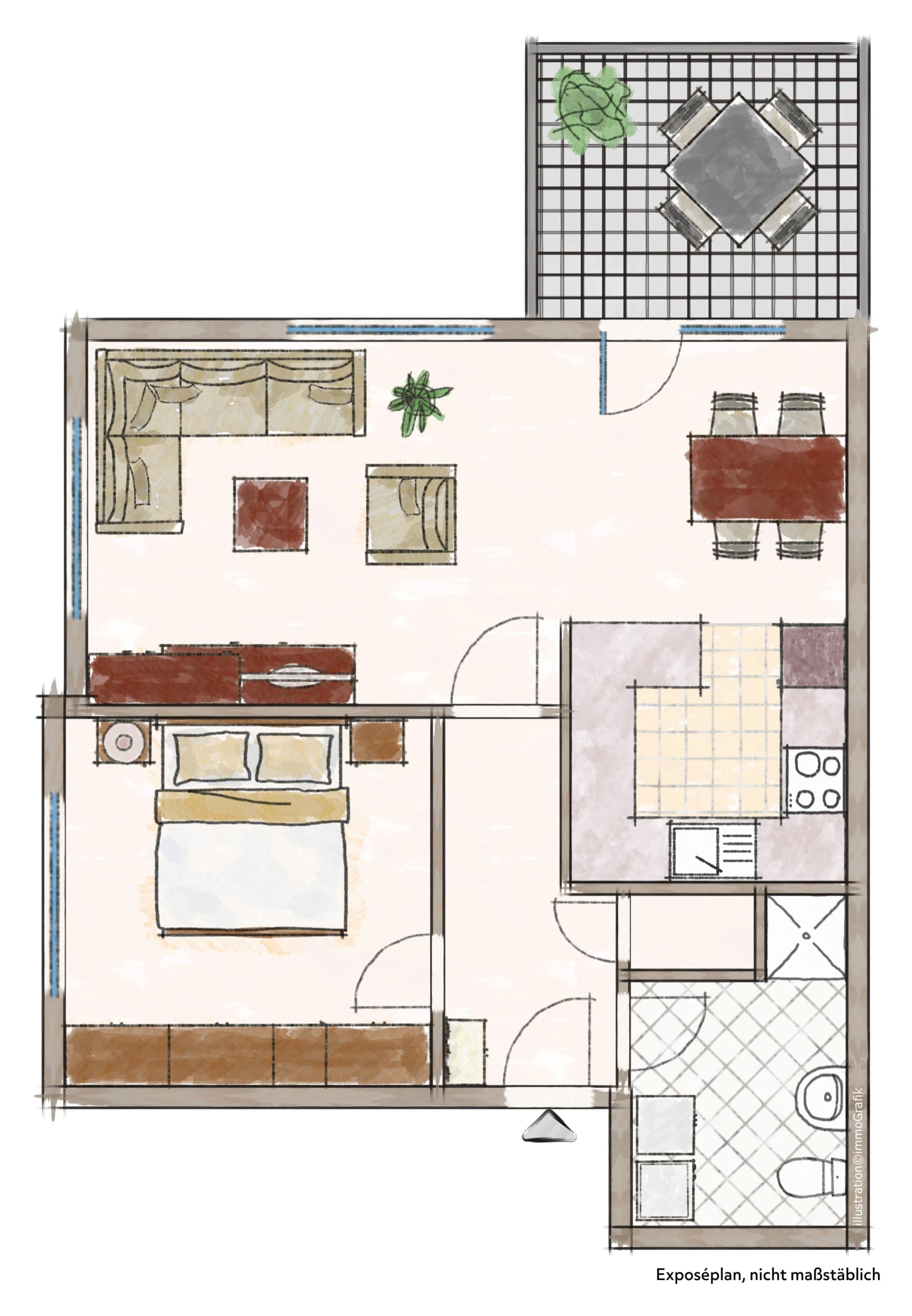 Wohnung zum Kauf 269.000 € 2 Zimmer 56,5 m²<br/>Wohnfläche Stahnsdorf Stahnsdorf 14532