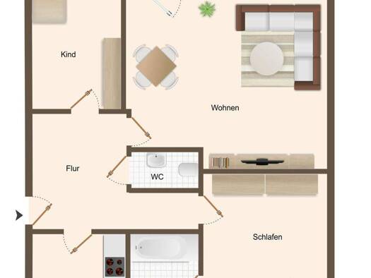 Wohnung zur Miete 475 € 3 Zimmer 80 m² 1. Geschoss frei ab sofort Schwanebeck 39397