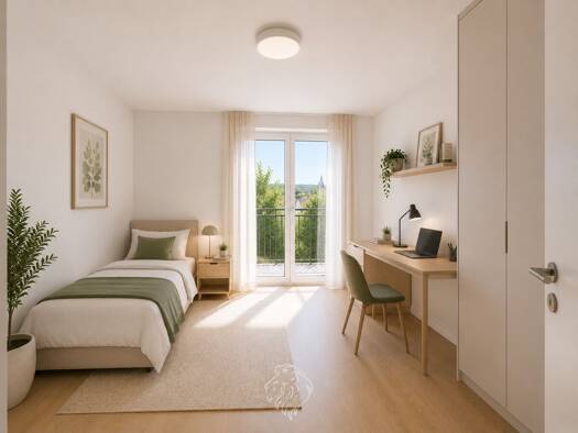 Wohnung zur Miete - Erstbezug 863 € 2 Zimmer 48 m² 3. Geschoss Sanderau Würzburg 97072