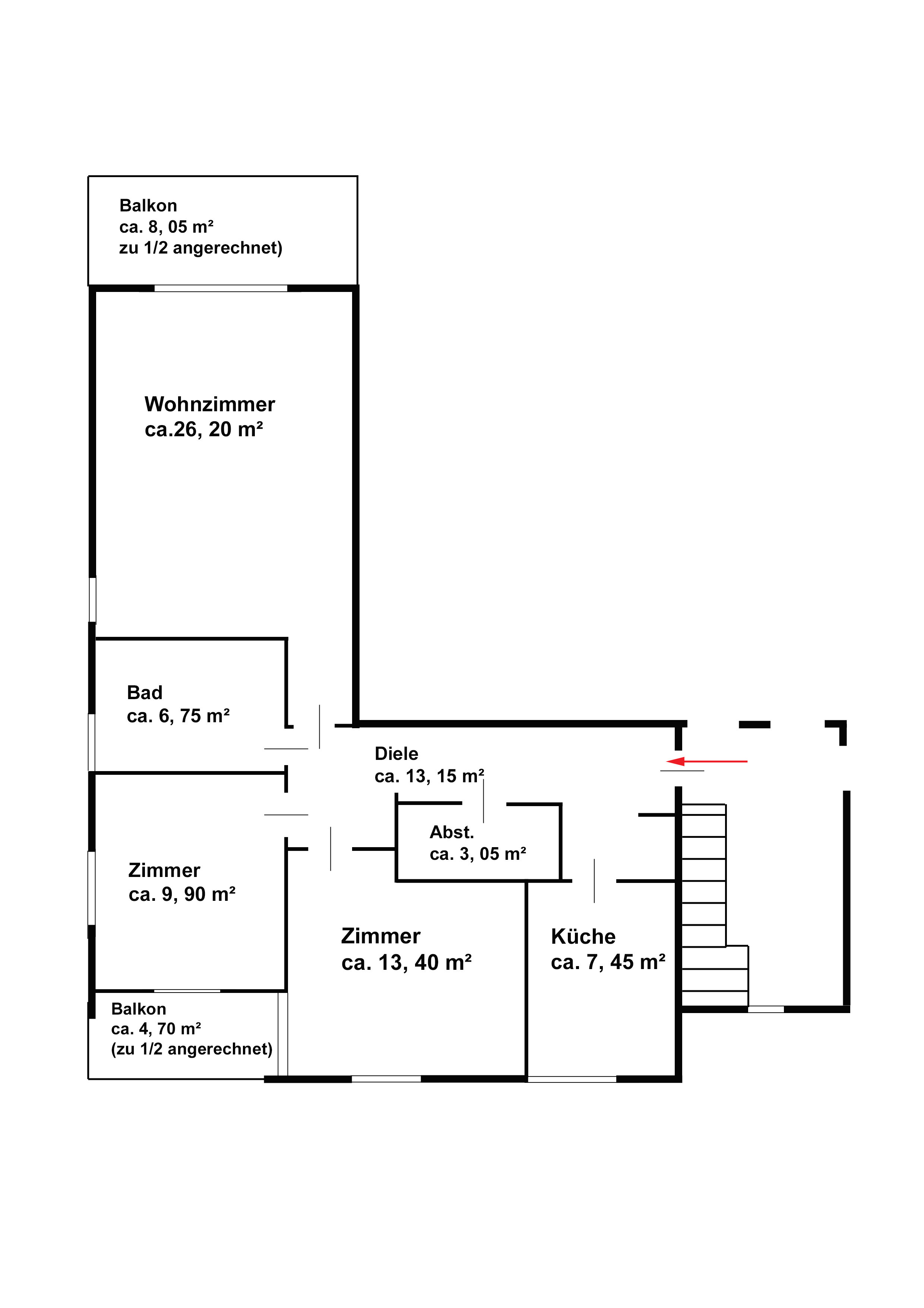 Wohnung zum Kauf 225.000 € 3 Zimmer 86,3 m²<br/>Wohnfläche 1.<br/>Geschoss 01.03.2025<br/>Verfügbarkeit Oslebshausen Bremen 28239