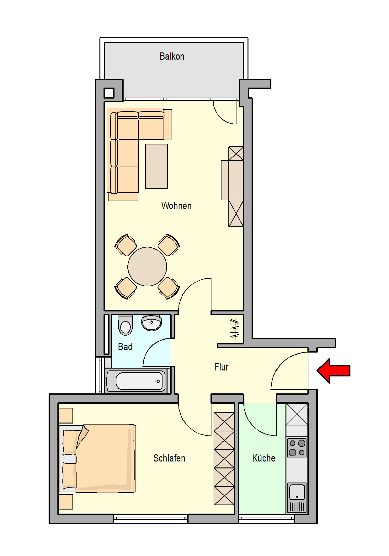 Wohnung zur Miete 550 € 2 Zimmer 53 m²<br/>Wohnfläche 2.<br/>Geschoss 14.03.2025<br/>Verfügbarkeit Brahmsstraße 10 Bad Soden Bad Soden 65812