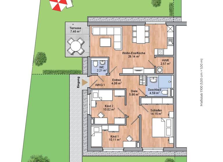 Wohnung zum Kauf - Erstbezug provisionsfrei 412.100 € 4 Zimmer 86,9 m² Batzkuhler Weg 2 Broichweiden Würselen 52146