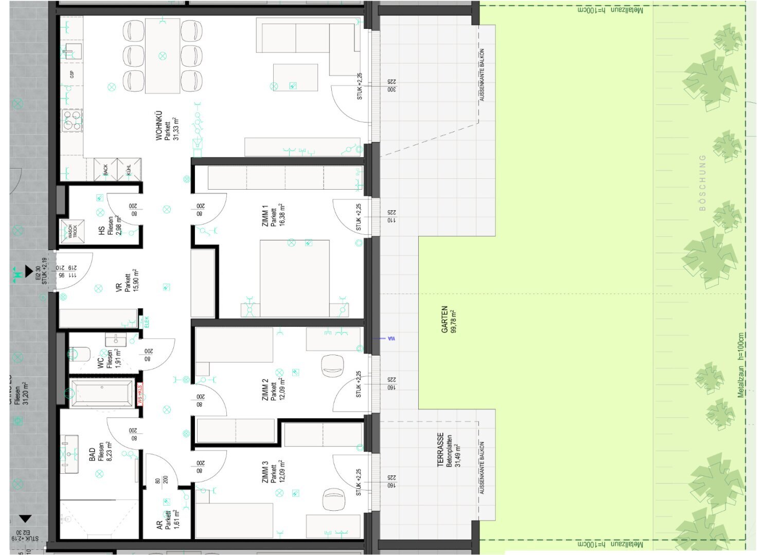 Wohnung zum Kauf 398.781 € 4,5 Zimmer 102,5 m²<br/>Wohnfläche EG<br/>Geschoss Ibm 5142