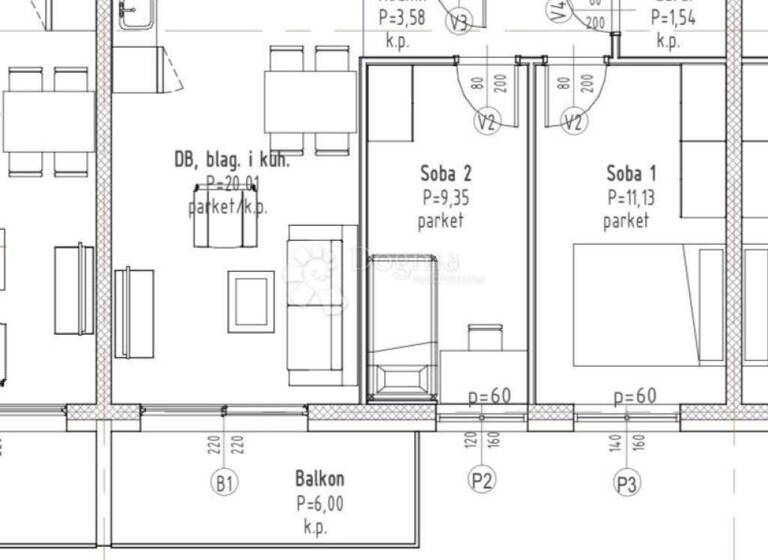 Wohnung zum Kauf 181.018 € 3 Zimmer 62 m² 2. Geschoss Velika Gorica