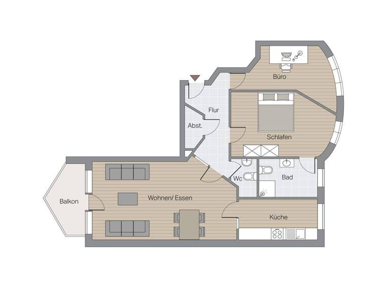 Wohnung zum Kauf 279.000 € 3 Zimmer 79,2 m² 4. Geschoss Weidedamm Bremen 28215