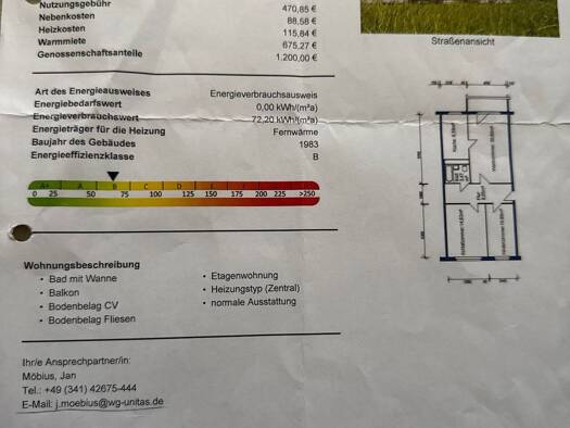 Wohnung zur Miete 470 € 1 Zimmer 68 m² Geschoss -1/6 frei ab sofort Lausen-Grünau Leipzig 04207