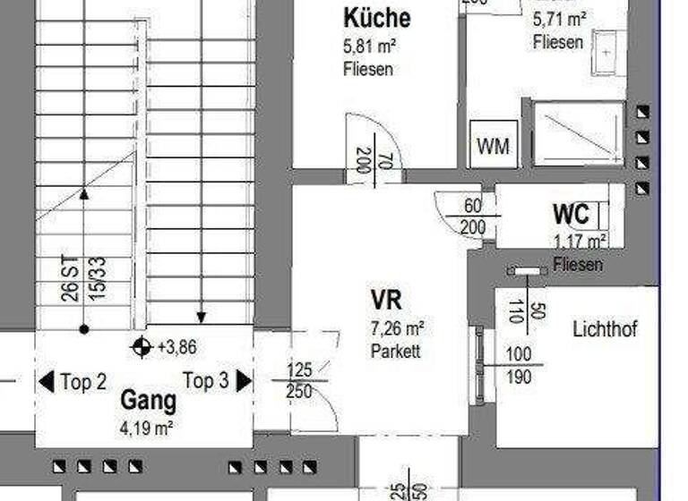 Wohnung zum Kauf 150.000 € 3 Zimmer 63,7 m² 1. Geschoss Wien 1190