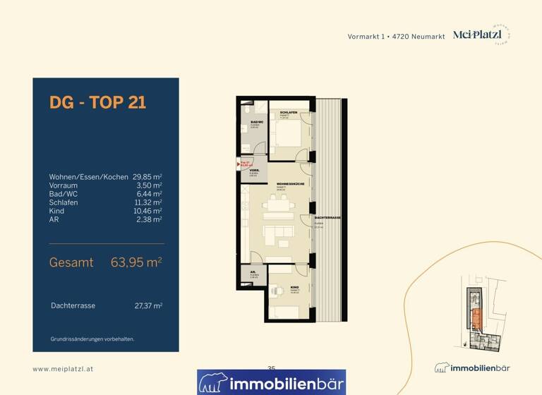 Studio zum Kauf - Erstbezug 379.000 € 1 Zimmer 63,6 m² 3. Geschoss Neumarkt im Hausruckkreis 4720