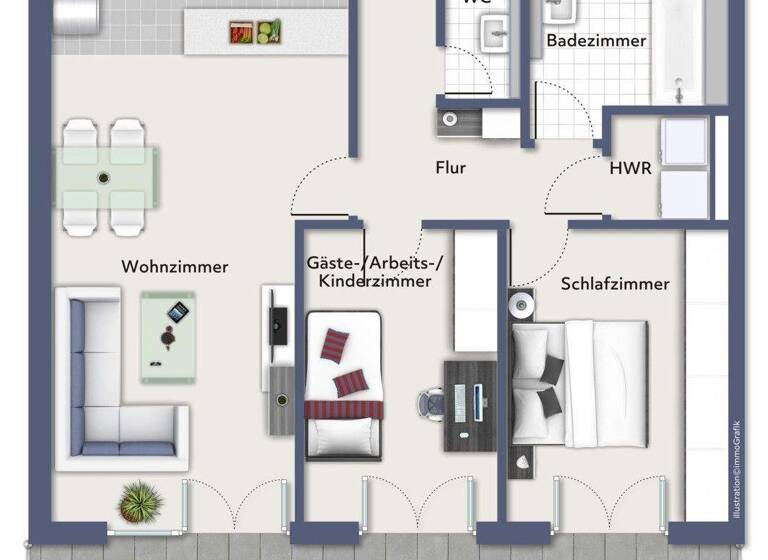 Wohnung zum Kauf 429.000 € 3 Zimmer 93,5 m² 2. Geschoss Oberfürberg Fürth 90768
