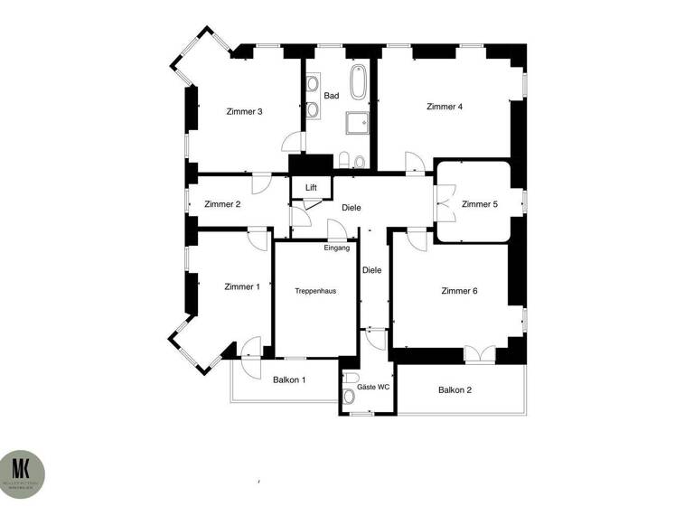 Wohnung zur Miete 1.960 € 6 Zimmer 133,7 m² 2. Geschoss frei ab sofort Bad Aibling 83043