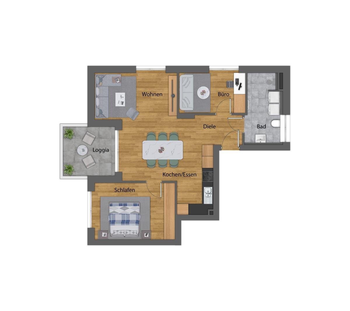 Wohnung zum Kauf provisionsfrei 376.000 € 3 Zimmer 67 m²<br/>Wohnfläche Tettnang Tettnang 88069