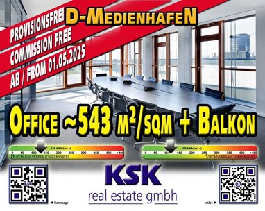 Bürofläche zur Miete provisionsfrei 22,50 € 543,2 m² Bürofläche Unterbilk Düsseldorf 40219