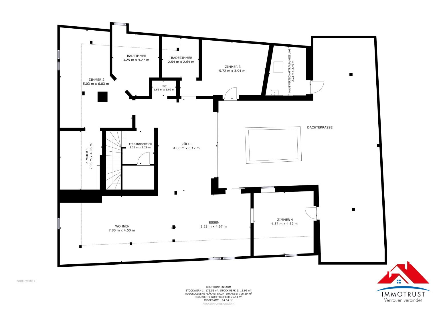 Penthouse zum Kauf 980.000 € 7,5 Zimmer 194,5 m²<br/>Wohnfläche Innere Stadt Klagenfurt am Wörthersee 9020