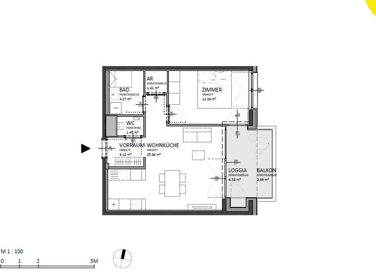 Wohnung zum Kauf 348.000 € 2 Zimmer 54,5 m² 4. Geschoss Josef-Deutsch-Strasse 3 Wien 1100