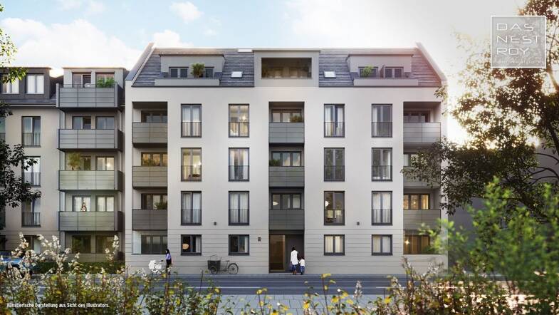 Wohnung zum Kauf - Neubau provisionsfrei 435.900 € 1 Zimmer 34 m² 2. Geschoss frei ab sofort Nestroystraße 13 Sendling-Westpark München 81373