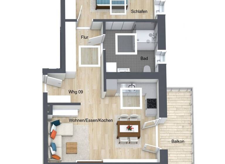 Wohnung zum Kauf als Kapitalanlage geeignet 245.700 € 2 Zimmer 63 m²<br/>Wohnfläche Dombühl Dombühl 91601