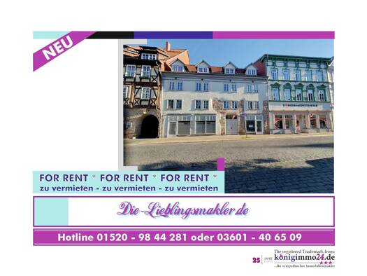 Bürofläche zur Miete 650 € 2 Zimmer 100 m² Bürofläche Mühlhausen Mühlhausen/Thüringen 99974