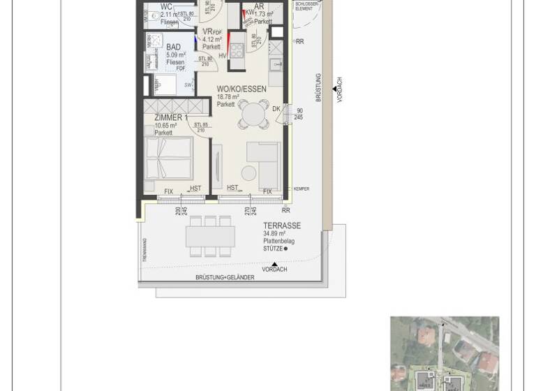 Penthouse zum Kauf 398.250 € 2 Zimmer 42,5 m² Innere Stadt Klagenfurt am Wörthersee 9020