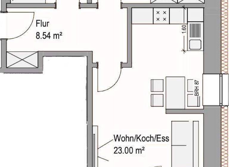 Wohnung zur Miete 710 € 2 Zimmer 61,8 m² EG Utzmemmingen Riesbürg / Utzmemmingen 73469