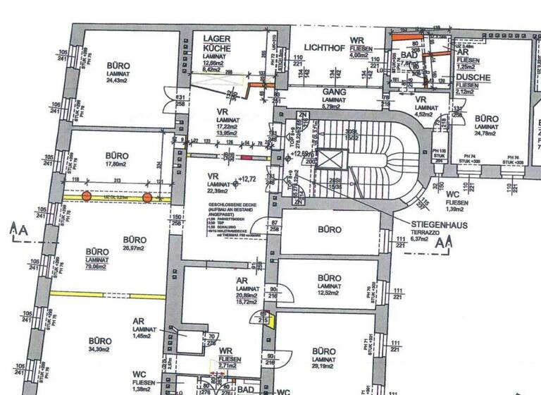 Büro zur Miete 5.147 € 6 Zimmer Rotenturmstraße Wien 1010
