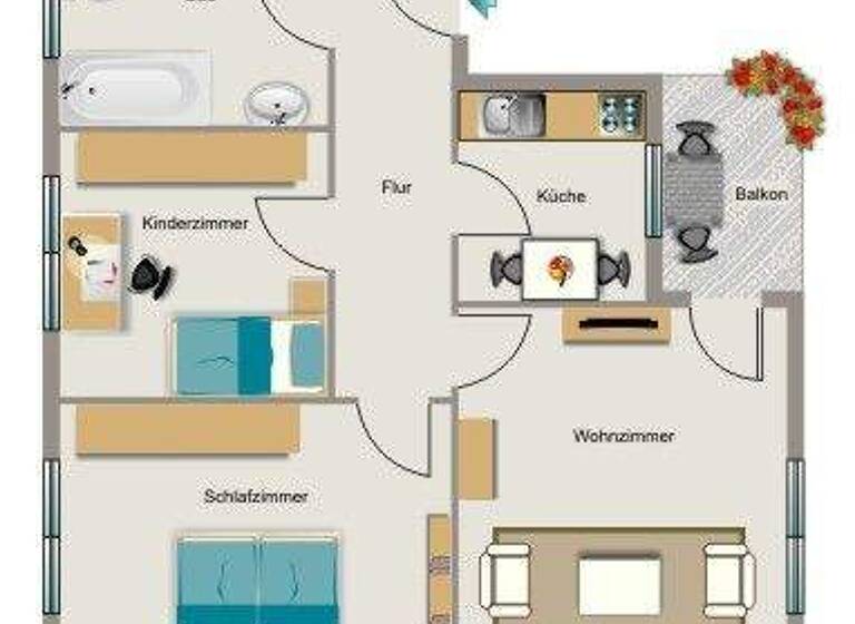 Wohnung zur Miete 570 € 3,5 Zimmer 61,9 m² EG frei ab 01.07.2026 Friesenstraße 63 Suderwich Recklinghausen 45665
