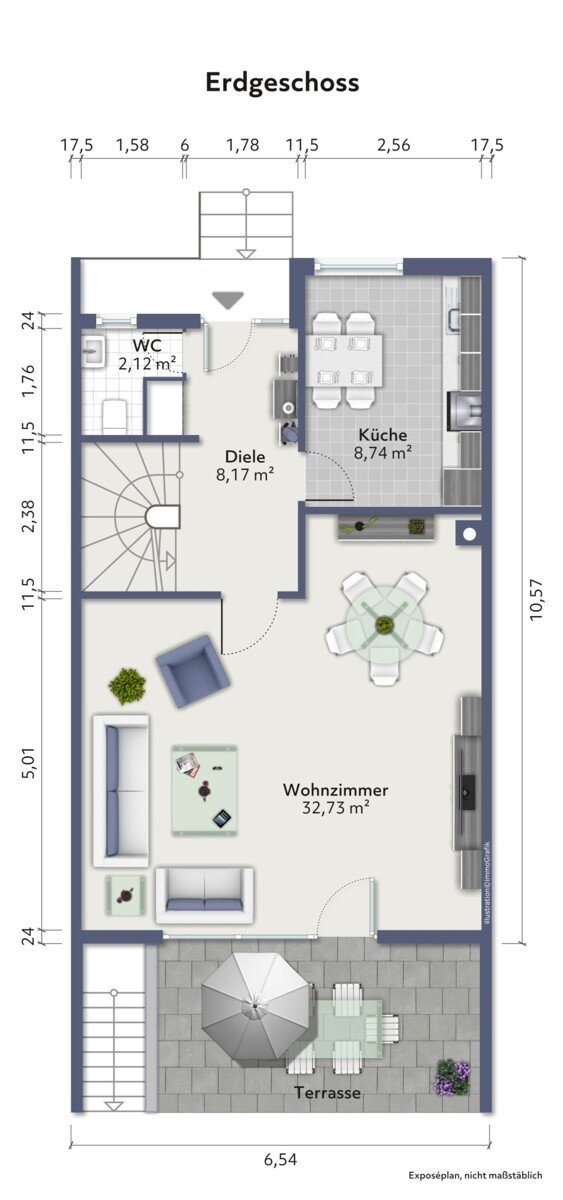 Reihenmittelhaus zum Kauf 219.000 € 4 Zimmer 112 m²<br/>Wohnfläche 231 m²<br/>Grundstück Langen Langen 27607