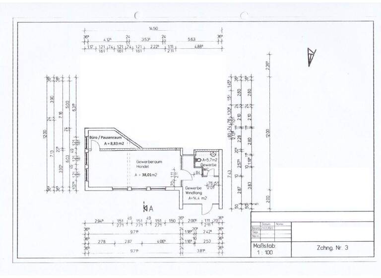 Bürofläche zur Miete provisionsfrei 400 € 61 m² Bürofläche Nauendorf Wettin-Löbejün 06193