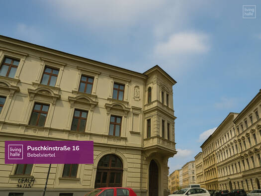 Wohnung zur Miete 625 € 3 Zimmer 73 m² Dachgeschoss, 4. Geschoss frei ab sofort Puschkinstraße 16 Innenstadt Halle 06108