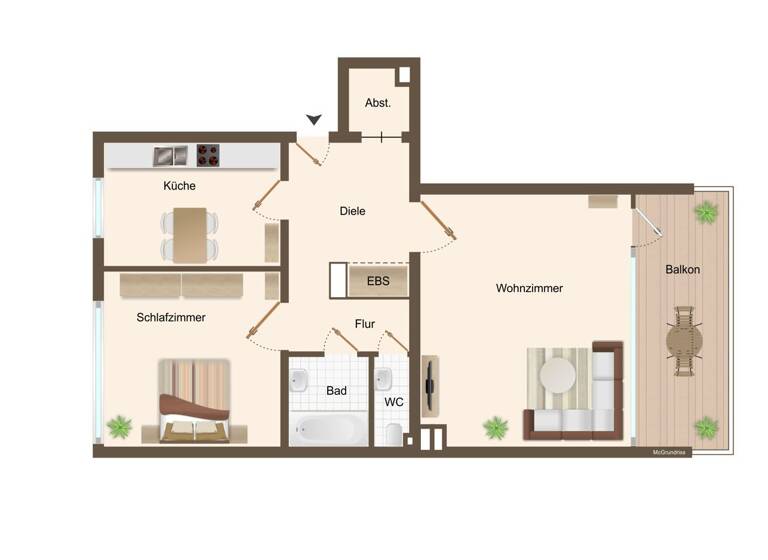 Wohnung zum Kauf 425.000 € 2 Zimmer 60 m² EG Hoheluft-West Hamburg 20253