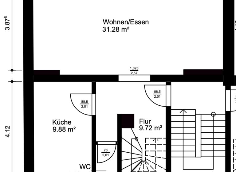 Maisonette zur Miete - Erstbezug 1.690 € 3,5 Zimmer 100 m² 3. Geschoss frei ab sofort Rheindorfer Str. 104 Beuel Bonn 53225