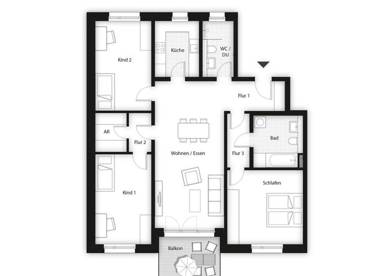 Wohnung zum Kauf - Erstbezug 704.400 € 4 Zimmer 119,8 m² 2. Geschoss Geschwister-Scholl-Straße 16 Herzo Base Herzogenaurach 91074