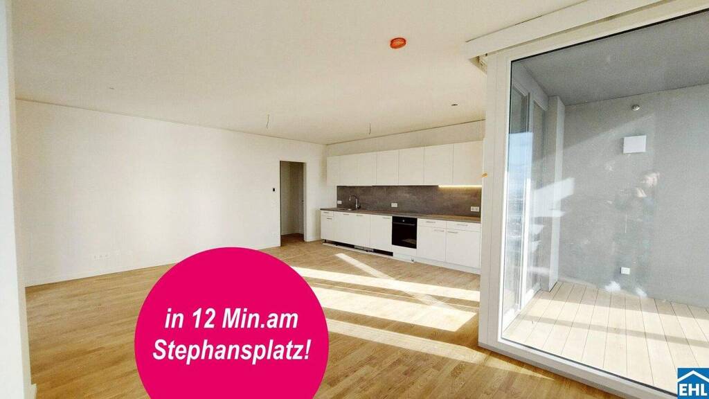 Wohnung zur Miete - Erstbezug 1.677 € 3 Zimmer 82,8 m² 35. Geschoss frei ab 01.04.2026 Wien 1220