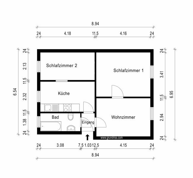 Wohnung zur Miete 539 € 2,5 Zimmer 51,7 m²<br/>Wohnfläche 2.<br/>Geschoss 21.01.2025<br/>Verfügbarkeit Leipziger Straße 31 Jena - Nord Jena 07743