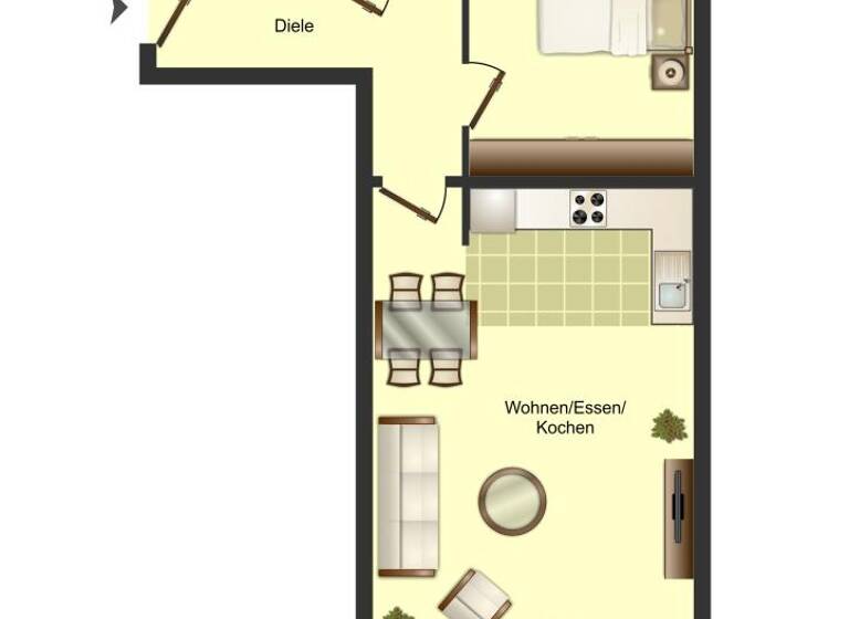 Wohnung zur Miete 729 € 2 Zimmer 63 m² EG Uchteweg 20 b Sennestadt Bielefeld 33689