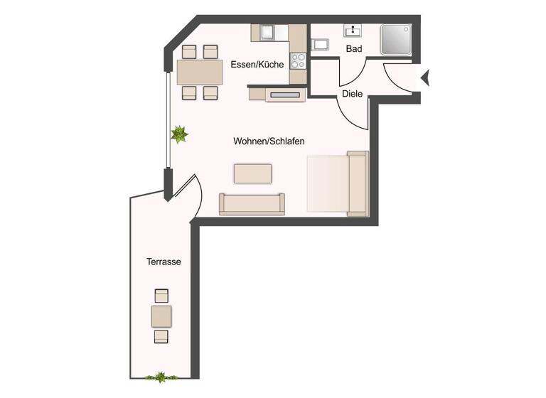 Studio zum Kauf 225.000 € 1 Zimmer 42 m² EG Beuel Bonn 53227