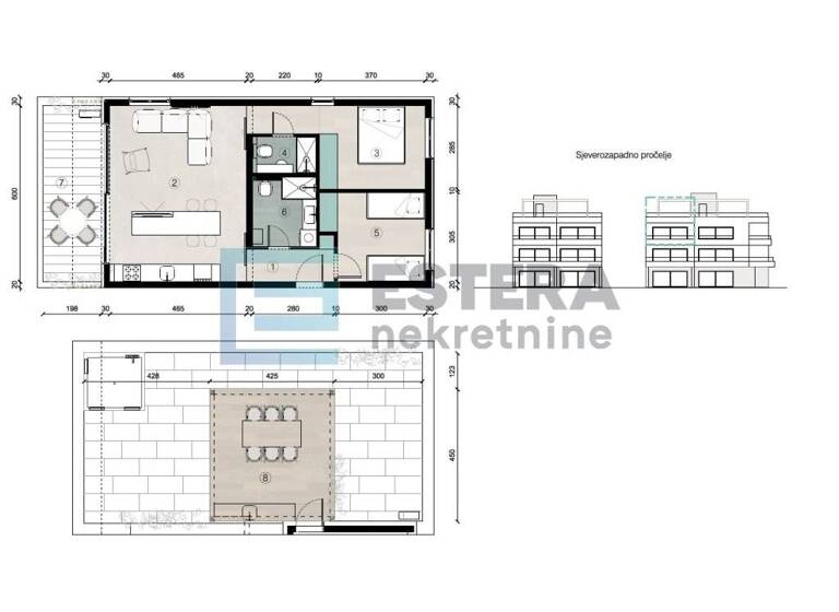 Wohnung zum Kauf 516.545 € 2 Zimmer 87 m² 2. Geschoss Povljana