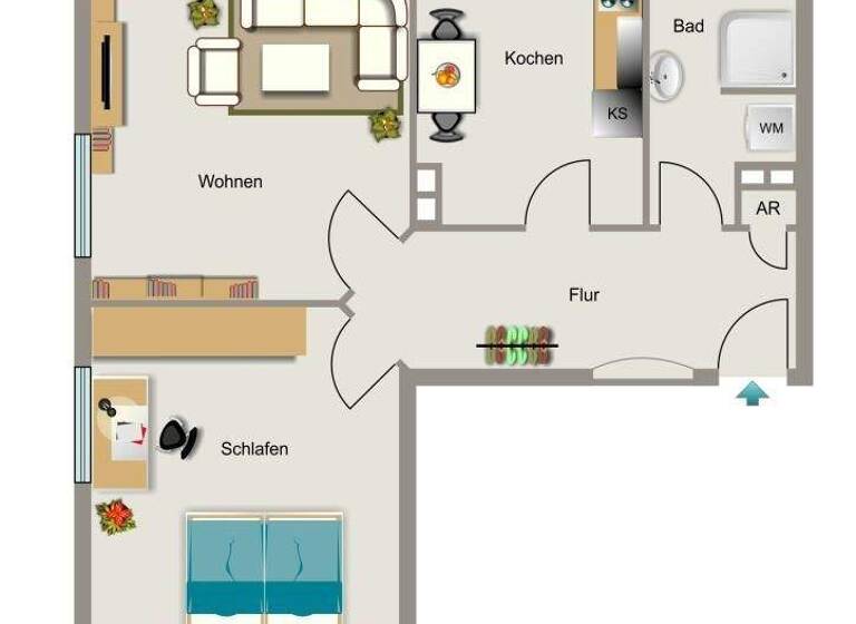 Wohnung zur Miete 474 € 2,5 Zimmer 57 m² 3. Geschoss Am Stockpiper 24 Innenstadt Ahlen 59229