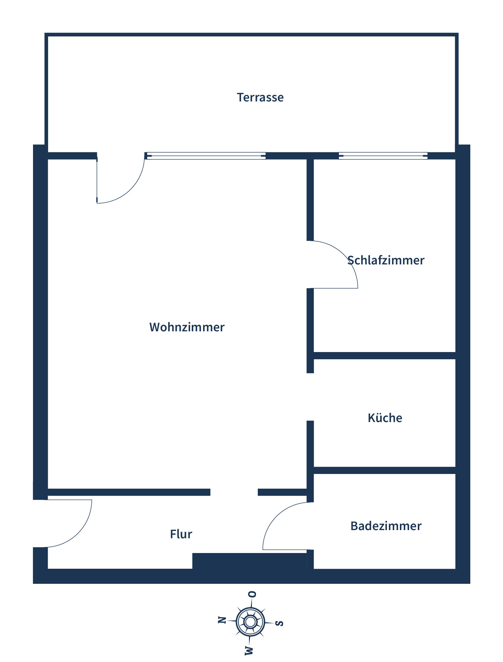 Wohnung zum Kauf 77.668 € 2 Zimmer 44,3 m²<br/>Wohnfläche EG<br/>Geschoss Stadtgebiet Furtwangen im Schwarzwald 78120