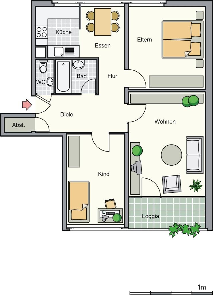 Wohnung zur Miete nur mit Wohnberechtigungsschein 304 € 2 Zimmer 60 m²<br/>Wohnfläche 7.<br/>Geschoss 07.02.2025<br/>Verfügbarkeit Kattowitzer Straße 3 Kreuztal Kreuztal 57223