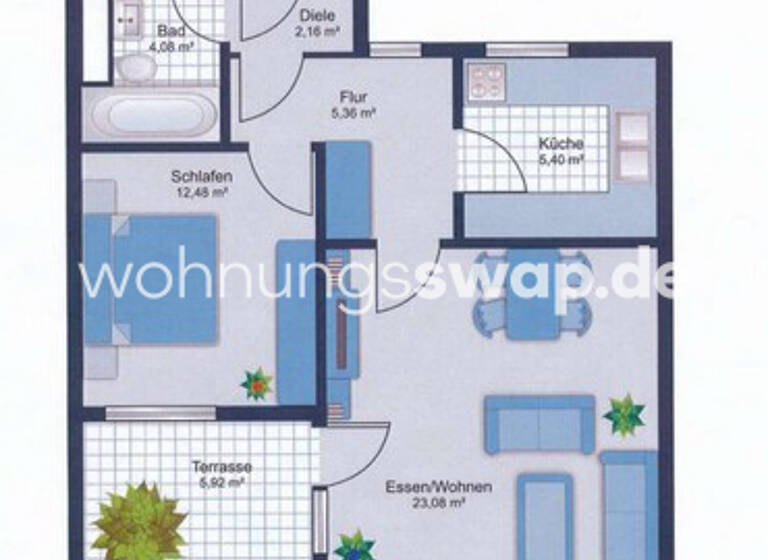 Studio zur Miete Tauschwohnung 1.100 € 2 Zimmer 56 m² 5. Geschoss Sendling-Westpark München 81369