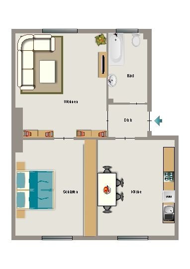 Wohnung zur Miete 395 € 2,5 Zimmer 54,8 m²<br/>Wohnfläche 2.<br/>Geschoss 01.01.2025<br/>Verfügbarkeit Am Alfredspark 13 Holsterhausen Essen 45145